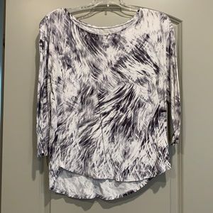 Patterned 3/4 blouse